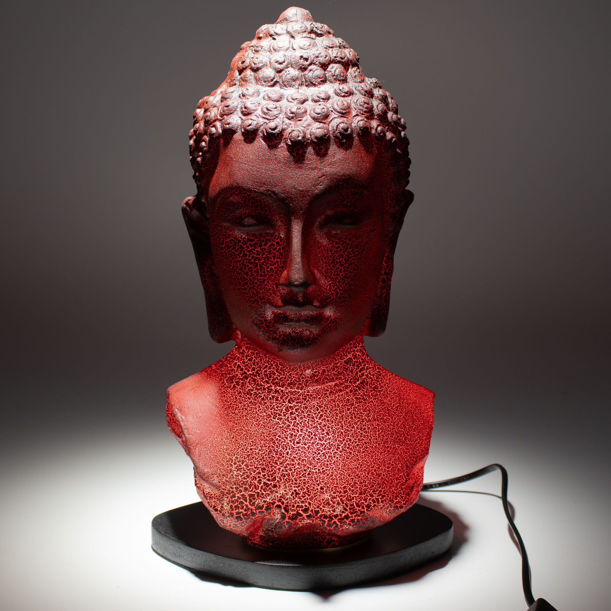 Buddha Bust Lamp Molton Lava - Oval stand