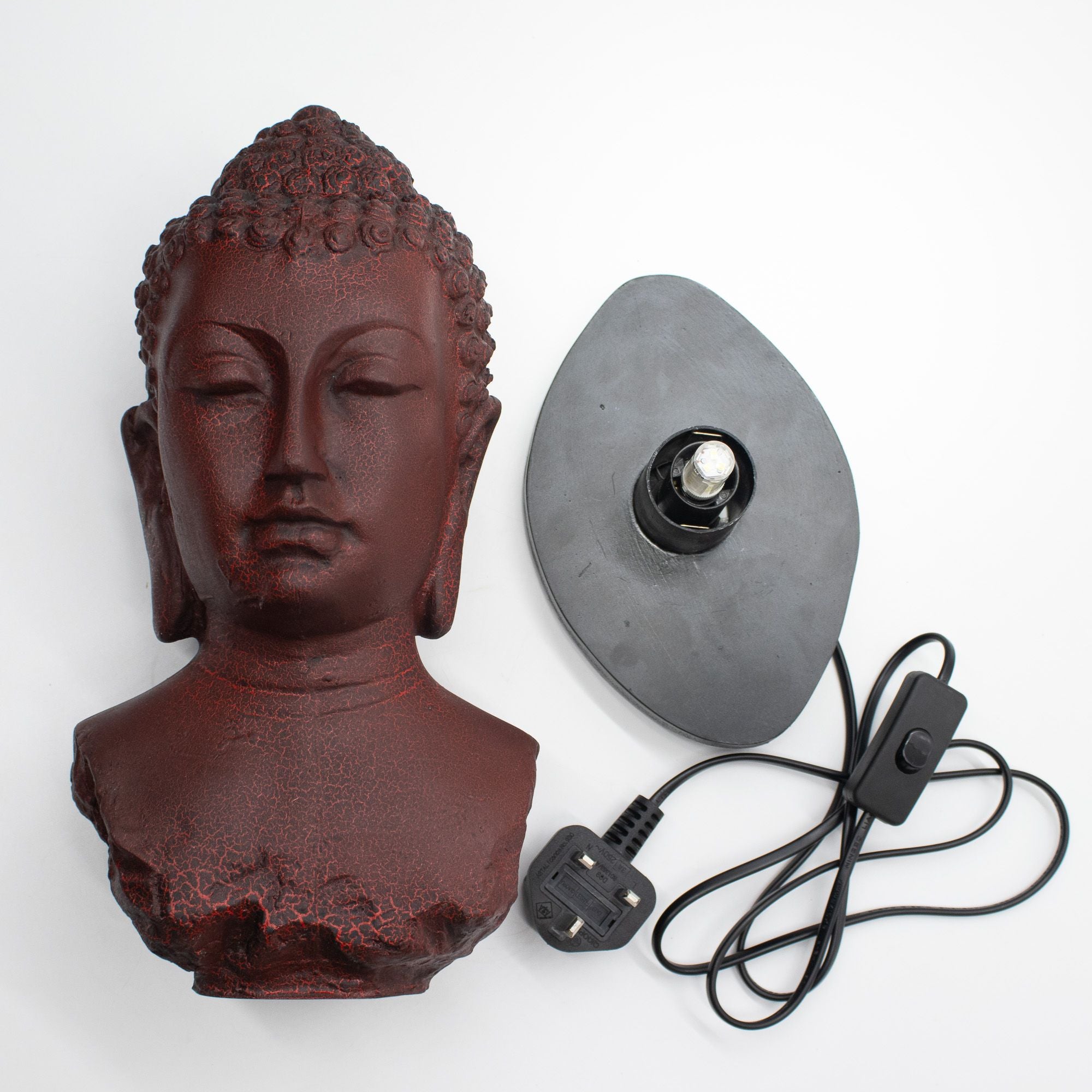 Buddha Bust Lamp Molton Lava - Oval stand