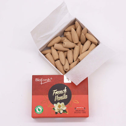 Biofresh Backflow Incense Cones (40 cones) - French Vanilla