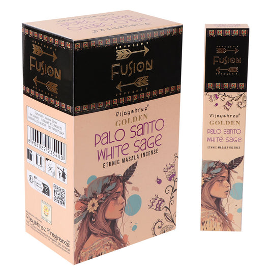 Golden Palo Santo and White Sage Incense Sticks
