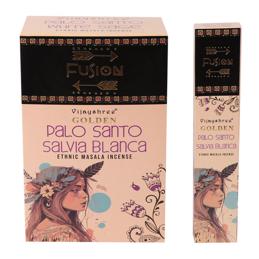 Golden Palo Santo and White Sage Incense Sticks