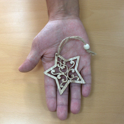 Christmas Wooden Craft Decoration - Bell (Pack of 2)