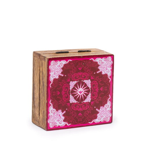 Small Enameled Square Box 10x10x4.2cm
