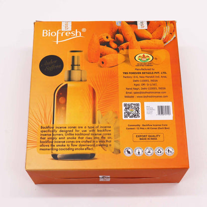 Biofresh Backflow Incense Cones (40 cones) - Amber Safron