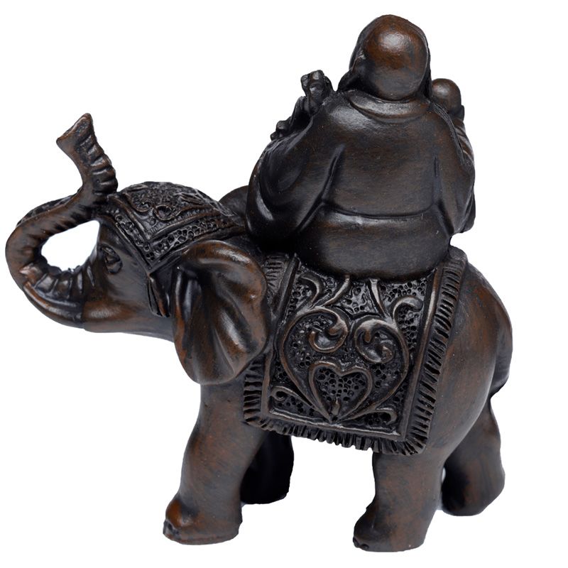 Lucky Buddah on Elephant Figurine