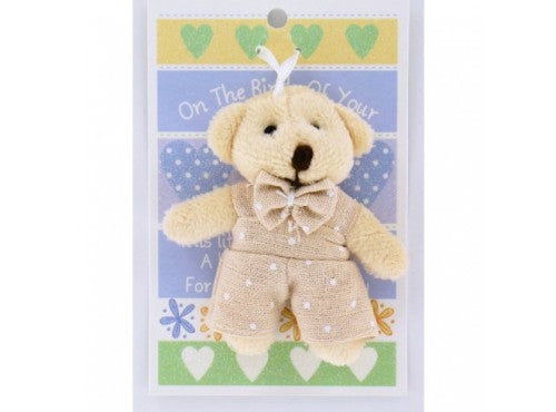 Cuddles Soft Teddy Bear Gift - On the Birth of your Son