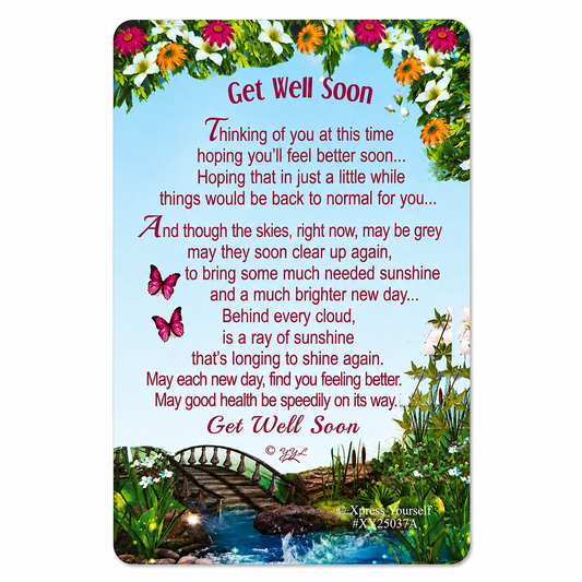 Get Well Soon Keepsake Wallet Card with Envelope