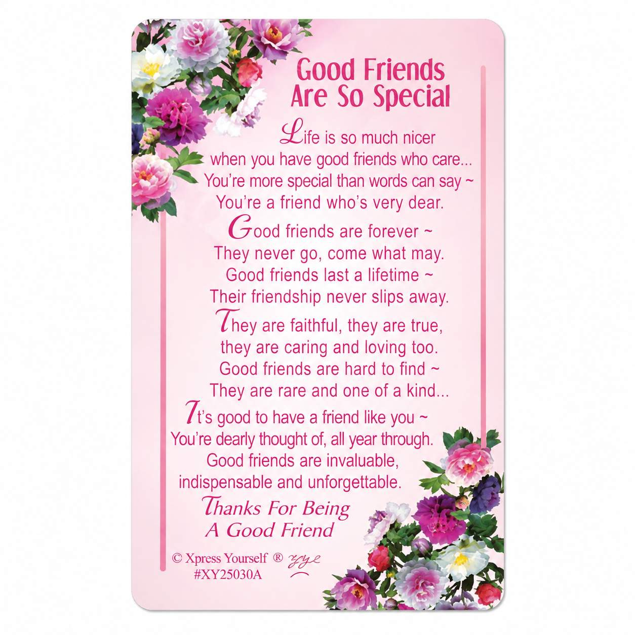 Good Friends Keepsake Wallet Card with Envelope