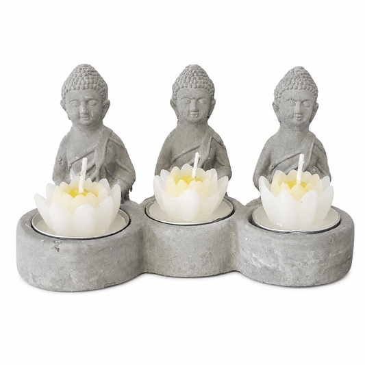 Buddha & Lotus Tealight Candle Holder