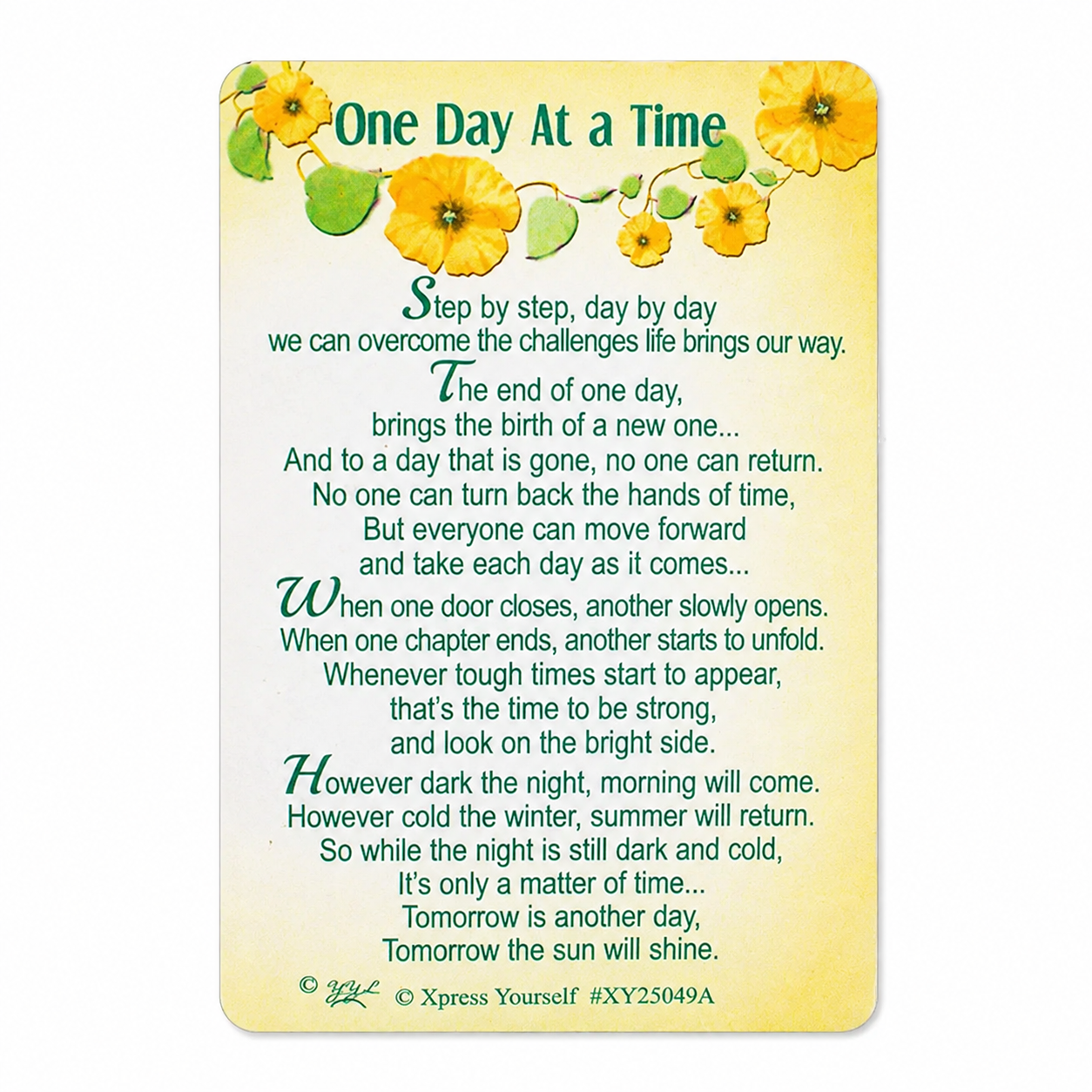 One Day at a Time Keepsake Wallet Card with Envelope