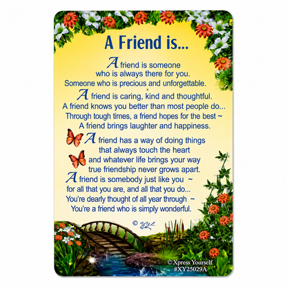 A Friend is... Keepsake Wallet Card with Envelope