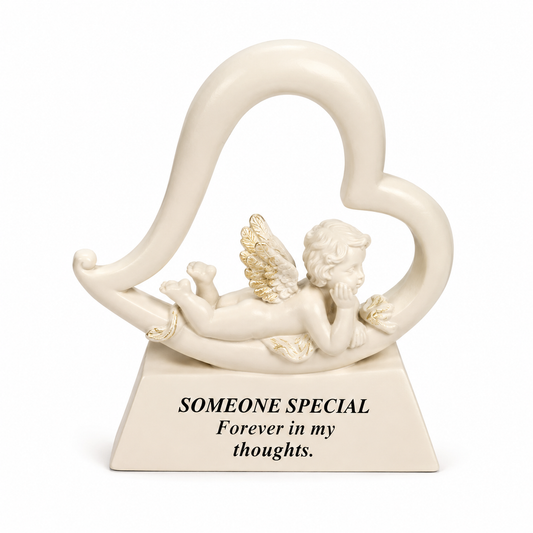 Memorial Heart with Cherub - Someone Special